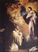 Bartolome Esteban Murillo San Bernardo and the Virgin Mary Spain oil painting artist
